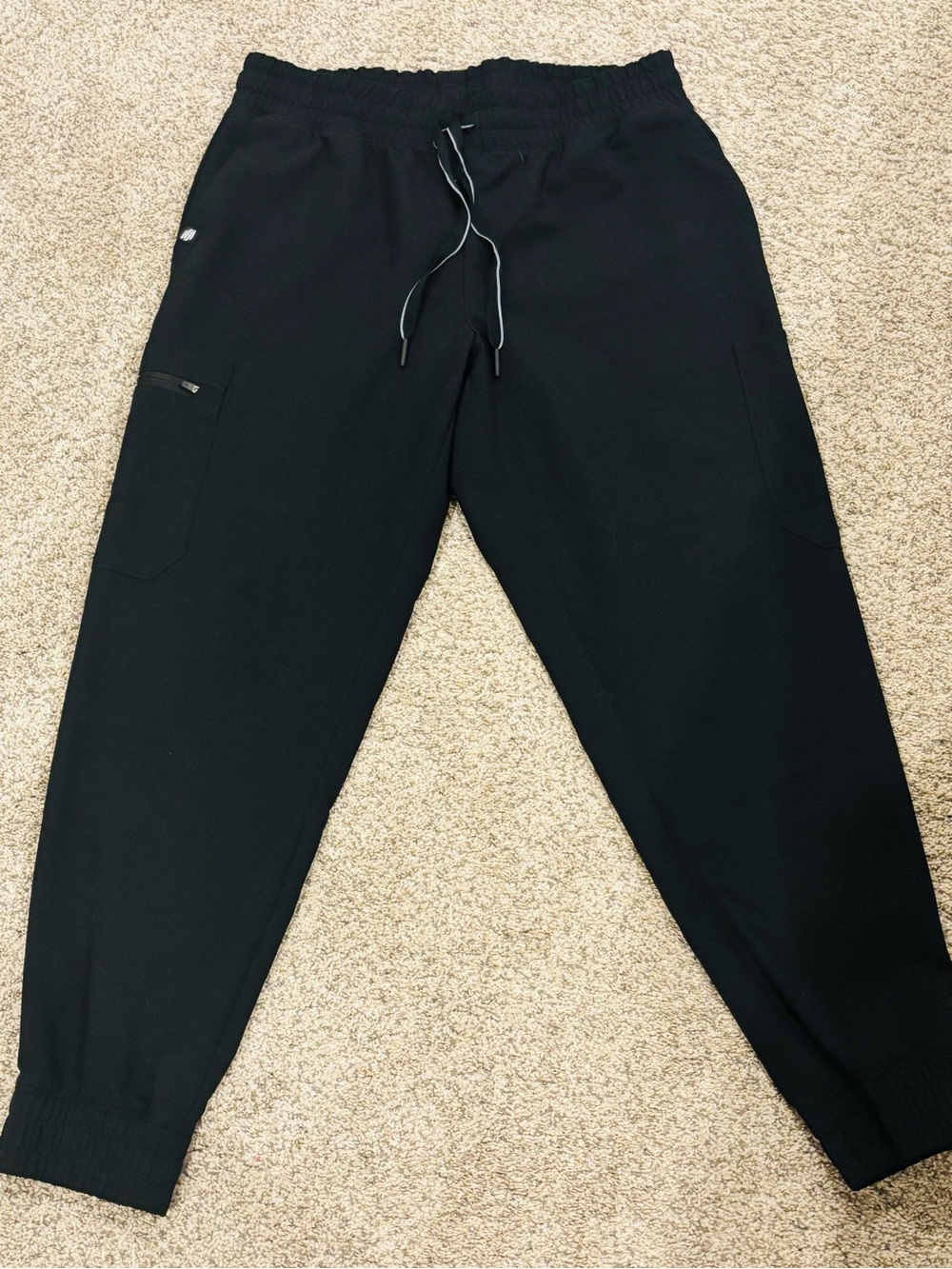 Jaanuu Black Drawstring Scrub Pants